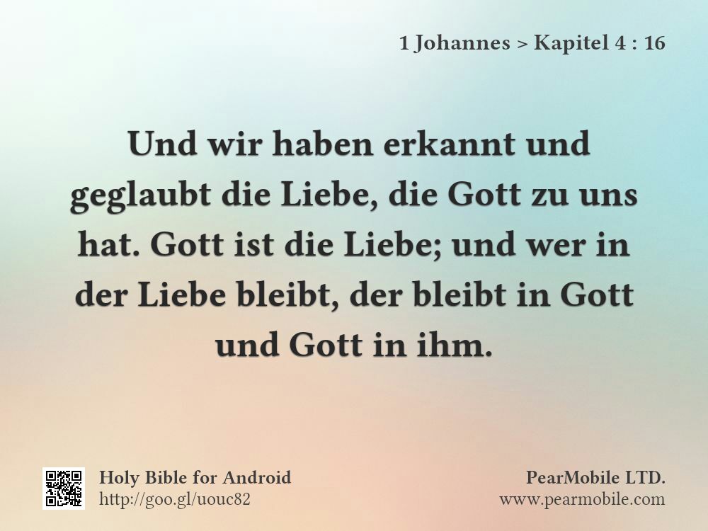 1 Johannes, Kapitel 4:16